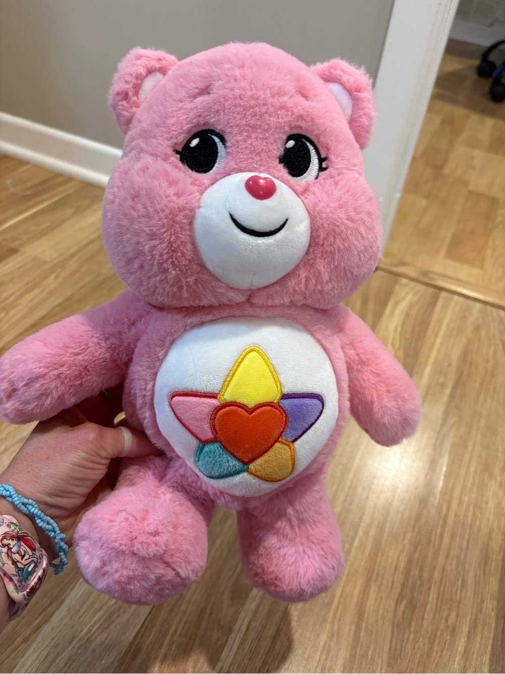 Care Bears Pink Star Heart Embroidered Belly Plush